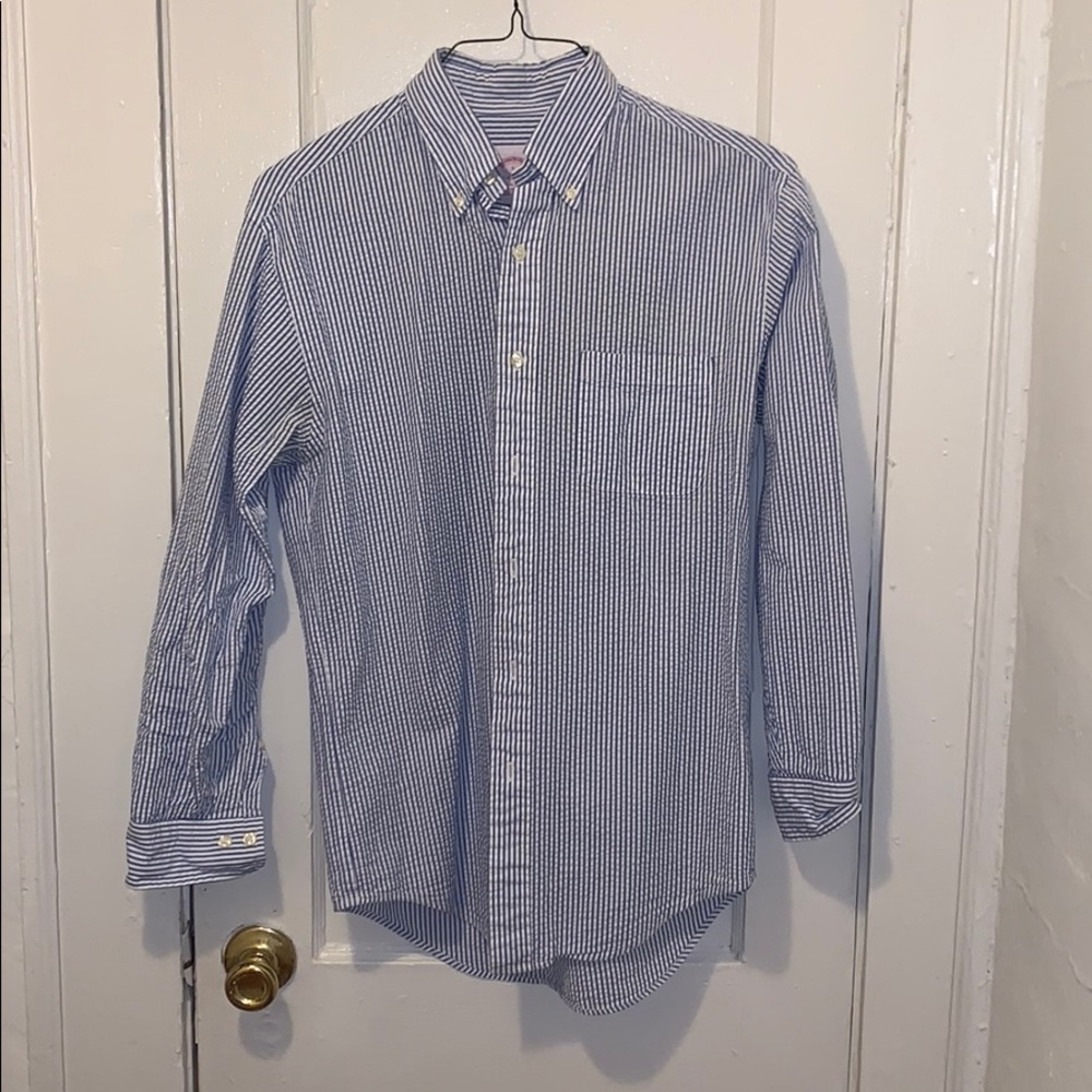 Seersucker Dress Shirt S (regular fit)
